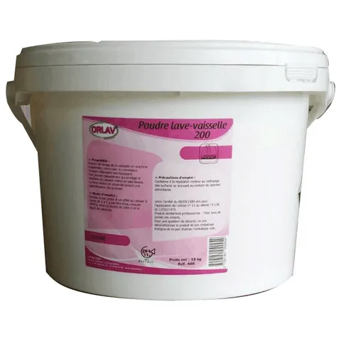 LAVE VAISSELLE : LAVAGE CYCLE COURT POUDRE ORLAV LV200 (10KG)