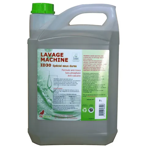 LAVE VAISSELLE : LAVAGE CYCLE COURT LIQUIDE IDEGREEN ECOLABEL ID30 (5L)