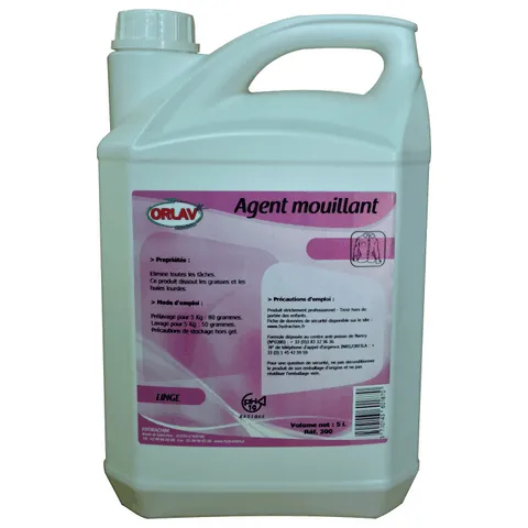 ADDITIF LAVAGE DU LINGE AGENT MOUILLANT DETACHANT ORLAV (5L)