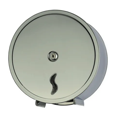 DEROULEUR INOX BROSSE AISI 304 JUMBO MAXI POUR PAPIER WC MODELE 400