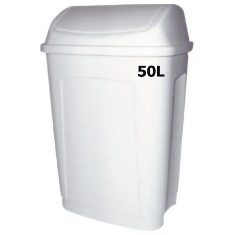 POUBELLE 50L COUVERCLE BASCULANT ABS