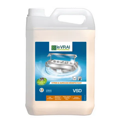 NETTOYANT VITRES ET SURFACES DESINFECTANT VRAI VSD PAE (5L)​