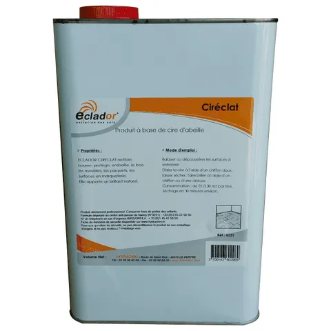 CIRE BOIS LIQUIDE ECLADOR CIRECLAT ABEILLE (5L)