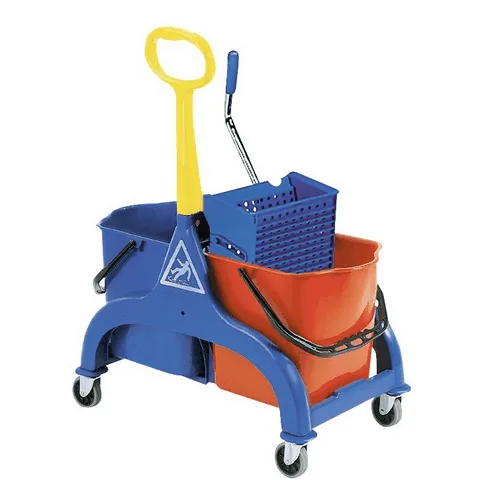 CHARIOT DE LAVAGE ABS FILMOP FRED 2 BACS DE 25L AVEC PRESSE A PLAT