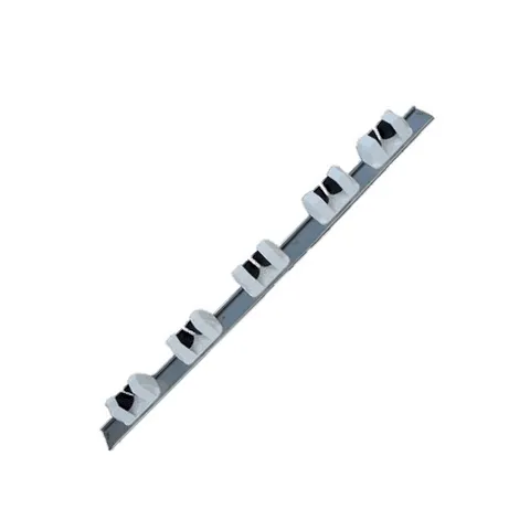 SUPPORT MURAL INOX ACCROCHE BALAI 5 EMPLACEMENTS