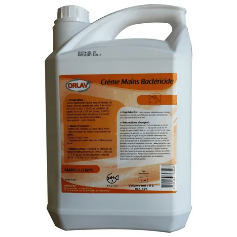 SAVON MAINS TOUS USAGES BACTERICIDE ORLAV (5L)