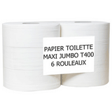 PAPIER WC ROULEAU COLLECTIVITE T400 MAXI JUMBO OUATE PURE (6)
