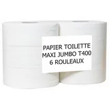 PAPIER WC ROULEAU COLLECTIVITE T400 MAXI JUMBO OUATE PURE (6)