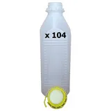 BOUTEILLE PLASTIQUE ALIMENTAIRE 1 LITRE AVEC BOUCHON DE SECURITE
