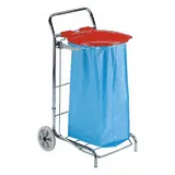 SUPPORT ROULANT FILMOP SAC POUBELLE OUVERTURE COUVERCLE AU PIED