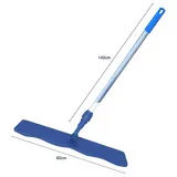 BALAI TRAPEZE SEMELLE CAOUTCHOUC 60CM AVEC MANCHE ALU 140CM